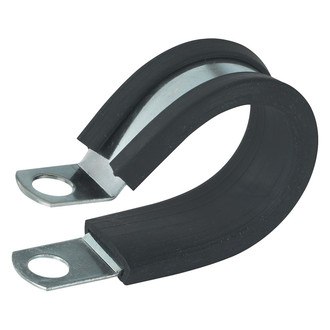 Ancor® - 3-1/2" SAE Silver Stainless Steel Padded Cable Clamps with Neoprene Rubber
