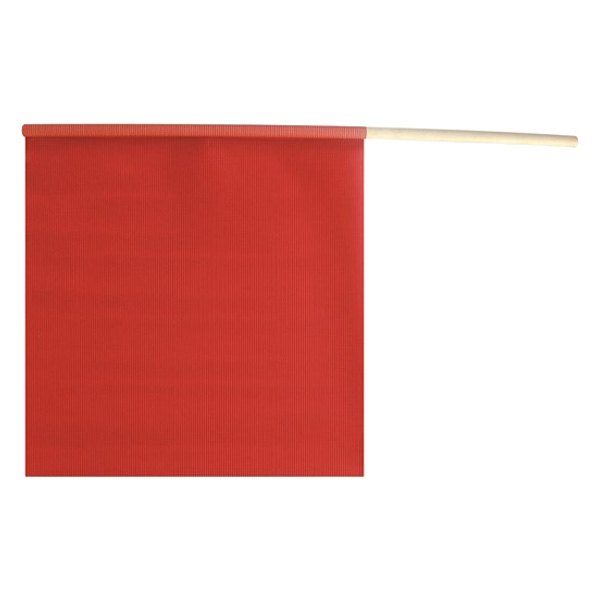 Ancra® - 18" x 18" Red Cotton Safety Flag with Wooden Dowel Rod Handle