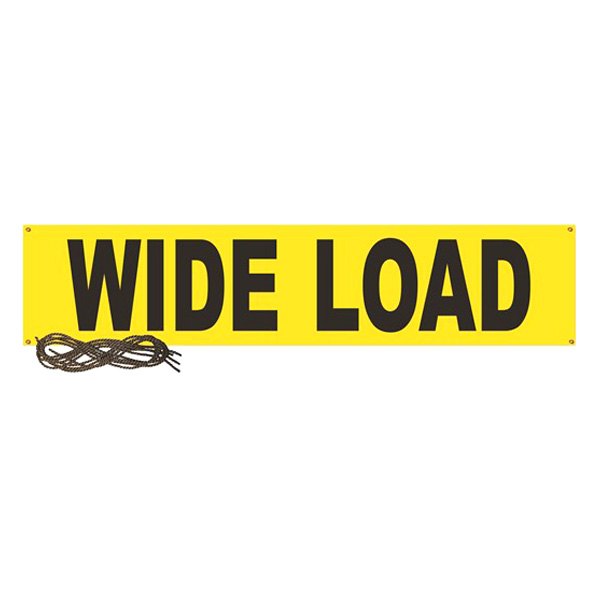 Ancra® - 18" x 84" Wide/Oversize Load Banner with Grommets & 44" Ropes