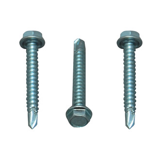 AP Products® - #8 x 1-1/4" Zinc Hex Washer Head SAE Unslotted Self-Drilling Screws (50 Pieces)