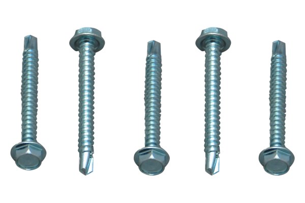 AP Products® - #8 x 1-1/2" Zinc Hex Washer Head SAE Unslotted Self-Drilling Screws (500 Pieces)