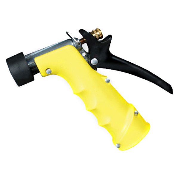 Apache® - Adjustable Yellow Adjustable Watering Zinc Nozzle Pistol Grip Nozzle with Insulated Grip and Rear Trigger