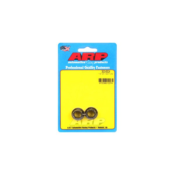 ARP® - 1/2"-20 Chrome Plated Black SAE 12 Point Flange Nut (2 Pieces)