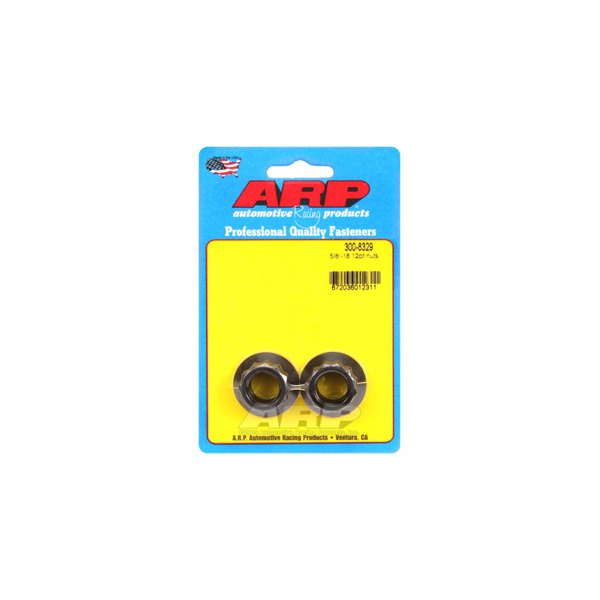 ARP® - 5/8"-18 Chrome Plated Black SAE 12 Point Flange Nut (2 Pieces)