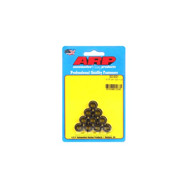 ARP® - 5/16"-24 Chrome Plated Black SAE 12 Point Flange Nut (10 Pieces)