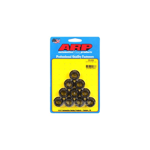 ARP® - 9/16"-18 Chrome Plated Black SAE 12 Point Flange Nut (10 Pieces)