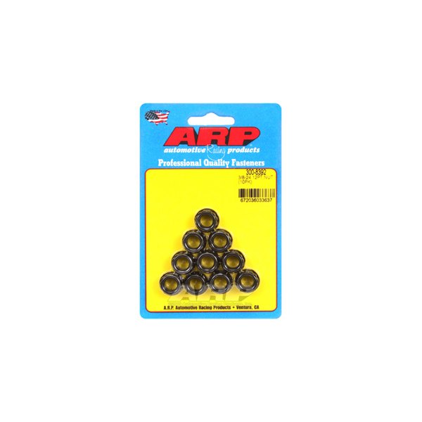 ARP® - 3/8"-24 Chrome Plated Black SAE 12 Point Flange Nut (10 Pieces)