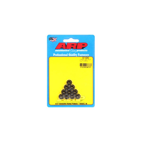 ARP® - 1/4"-20 Chrome Plated Black SAE 12 Point Flange Nut (10 Pieces)