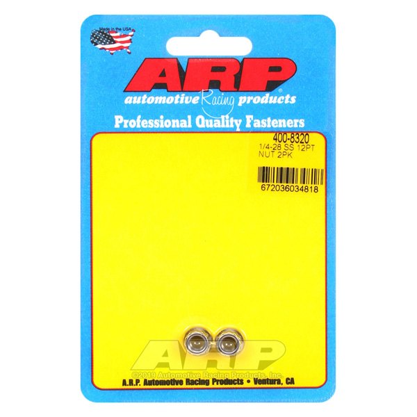 ARP® - 1/4"-28 Stainless Steel SAE 12 Point Flange Nut (2 Pieces)
