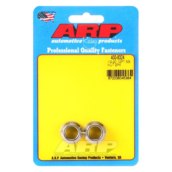 ARP® - 1/2"-20 Stainless Steel SAE 12 Point Flange Nut (2 Pieces)