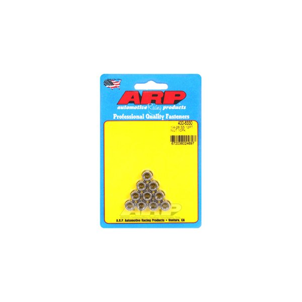 ARP® - 1/4"-28 Stainless Steel SAE 12 Point Flange Nut (10 Pieces)