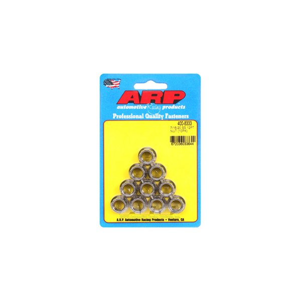 10 Piece ARP 400-8333 7/16-20 Stainless Steel Nut 