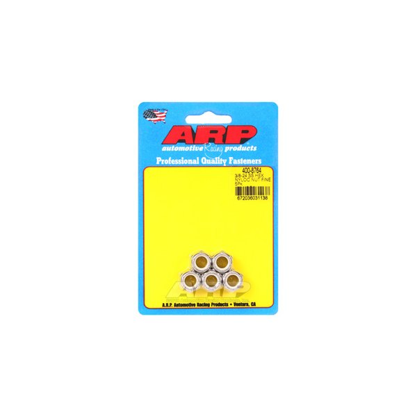 ARP® - 3/8"-24 Stainless Steel SAE Nut with Nylon Insert (5 Pieces)