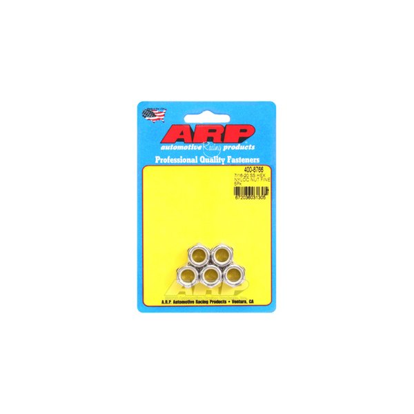 ARP® - 7/16"-20 Stainless Steel SAE Nut with Nylon Insert (5 Pieces)