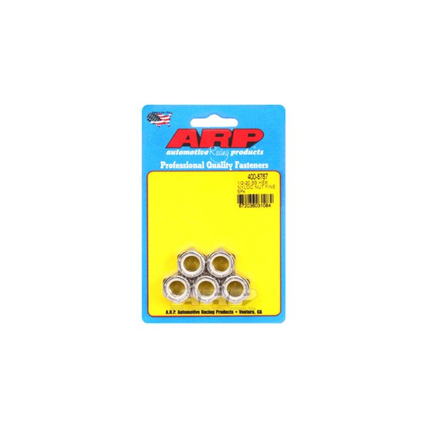 ARP® - 1/2"-20 Stainless Steel SAE Nut with Nylon Insert (5 Pieces)