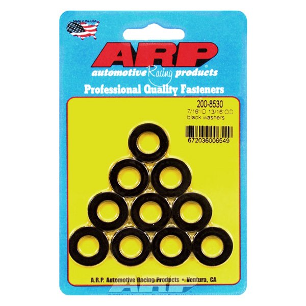 ARP® - 0.438" x 0.812" SAE Steel Black Oxide Plain Washers (10 Pieces)
