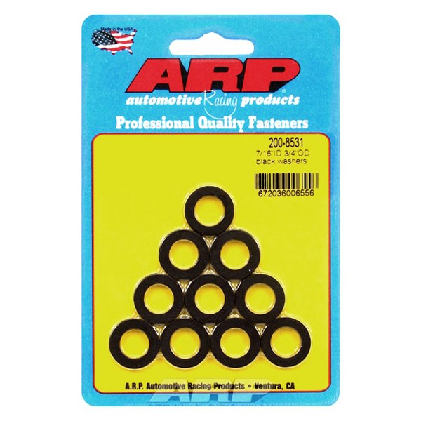 ARP® - 0.438" x 0.750" SAE Steel Black Oxide Plain Washers (10 Pieces)