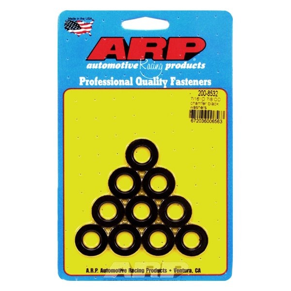 ARP® - 0.438" x 0.875" SAE Steel Black Oxide Chamfer Washers (10 Pieces)