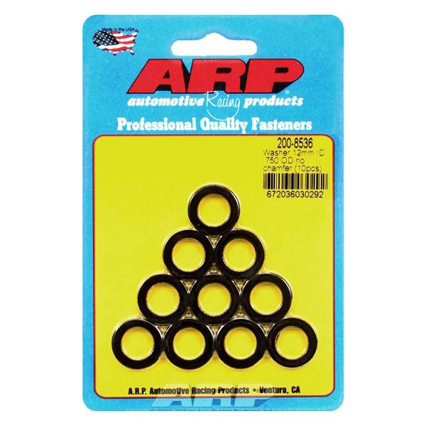 ARP® - M12 x 19.1 mm Metric Steel Black Oxide Plain Washers (10 Pieces)