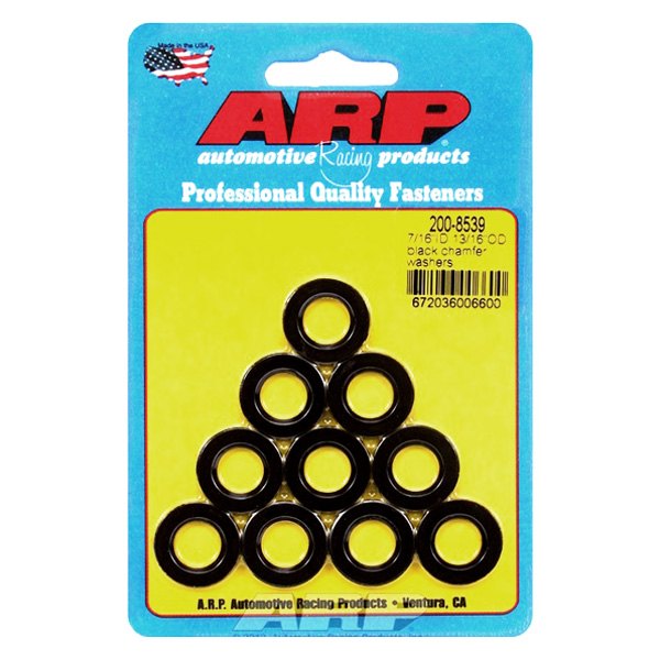 ARP® - 0.438" x 0.812" SAE Steel Black Oxide Chamfer Washers (10 Pieces)