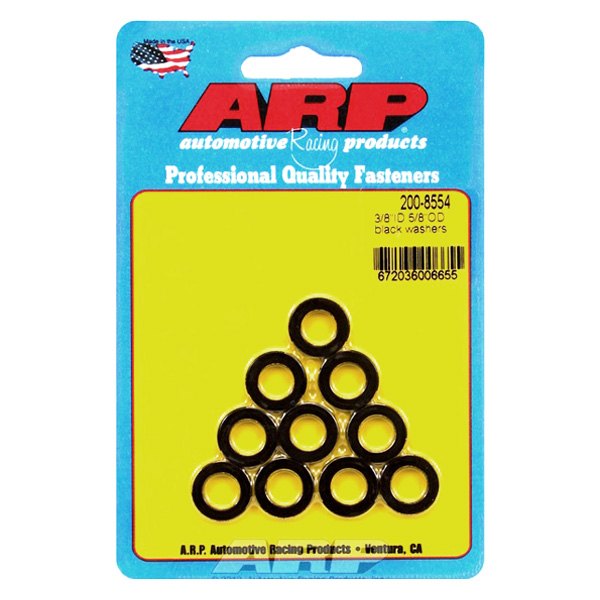 ARP® - 3/8" x 0.625" SAE Steel Black Oxide Plain Washers (10 Pieces)