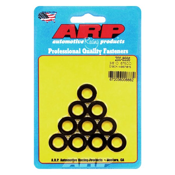 ARP® - 3/8" x 0.675" SAE Steel Black Oxide Plain Washers (10 Pieces)