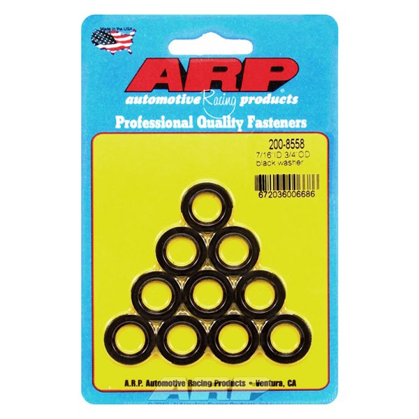 ARP® - 0.438" x 0.750" SAE Steel Black Oxide Chamfer Washers (10 Pieces)