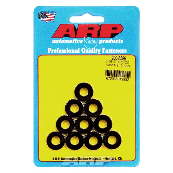 ARP® - 5/16" x 0.675" SAE Steel Black Oxide Plain Washers (10 Pieces)