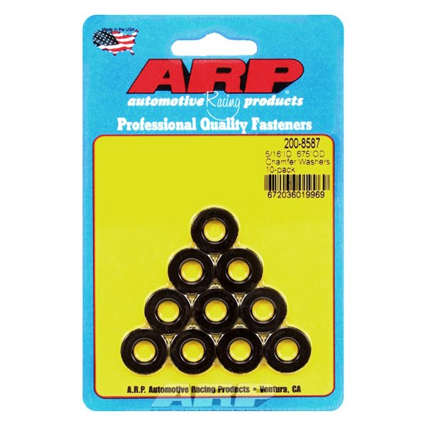 ARP® - 5/16" x 0.675" SAE Steel Black Oxide Chamfer Washers (10 Pieces)