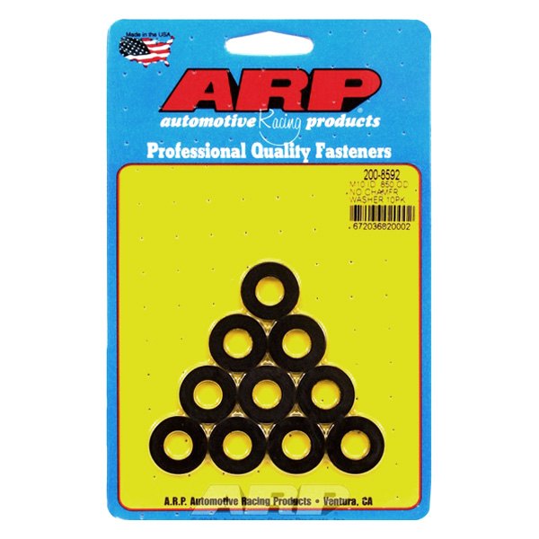 ARP® - M10 x 21.6 mm Metric Steel Black Oxide Plain Washers (10 Pieces)