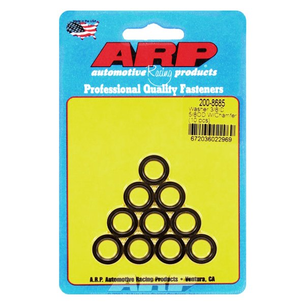 ARP® - 3/8" x 0.625" SAE Steel Black Oxide Chamfer Washers (10 Pieces)