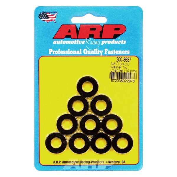 ARP® - 3/8" x 0.750" SAE Steel Black Oxide Plain Washers (10 Pieces)