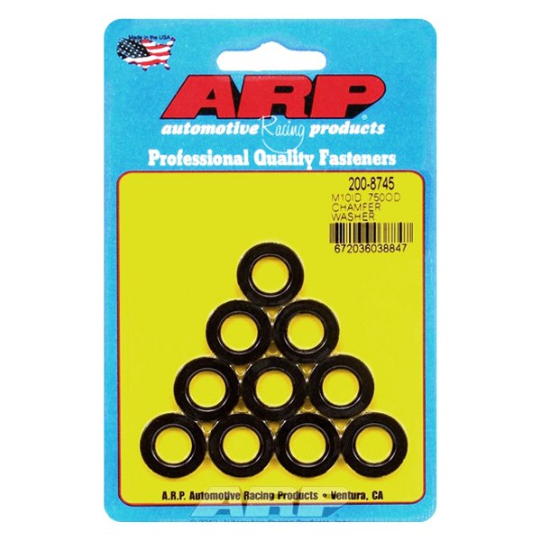 ARP® - M10 x 19.1 mm Metric Black Oxide Chamfer Washers (10 Pieces)