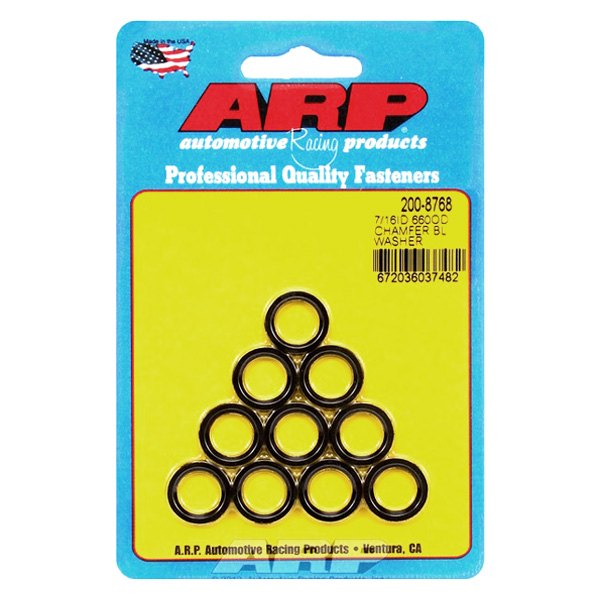 ARP® - 0.438" x 0.660" SAE Steel Black Oxide Chamfer Washers (10 Pieces)