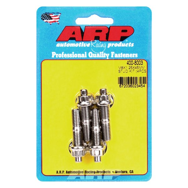 ARP® - M8 x 1.25 mm Stainless Steel Broached Studs (4 Pieces)