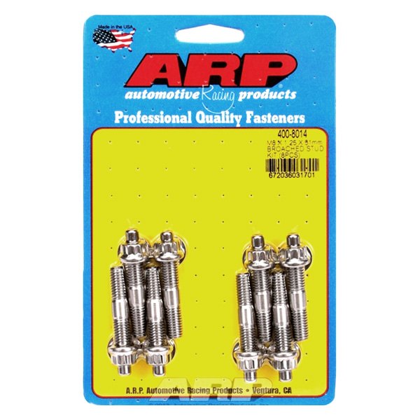 ARP® - M8 x 1.25 mm Stainless Steel Broached Studs (8 Pieces)