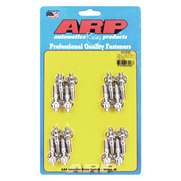 ARP® - M8 x 1.25 mm Stainless Steel Broached Studs (16 Pieces)