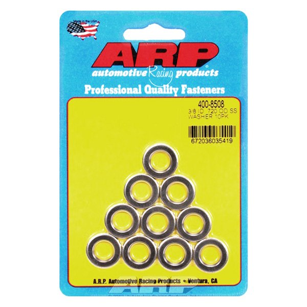 ARP® - 3/8" x 0.720" SAE Stainless Steel Plain Washers (10 Pieces)