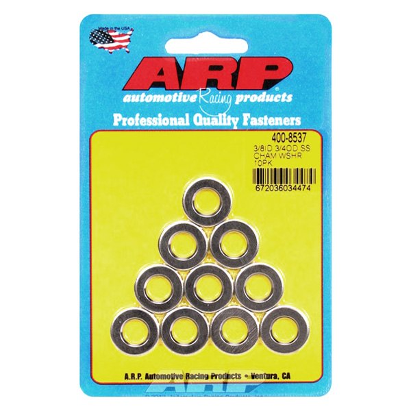 ARP® - 3/8" x 0.750" SAE Stainless Steel Chamfer Washers (10 Pieces)