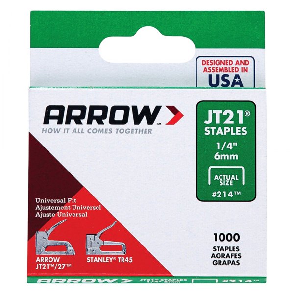 Arrow Fastener® - 1/4" Steel Cable Staples (1000 Pieces)