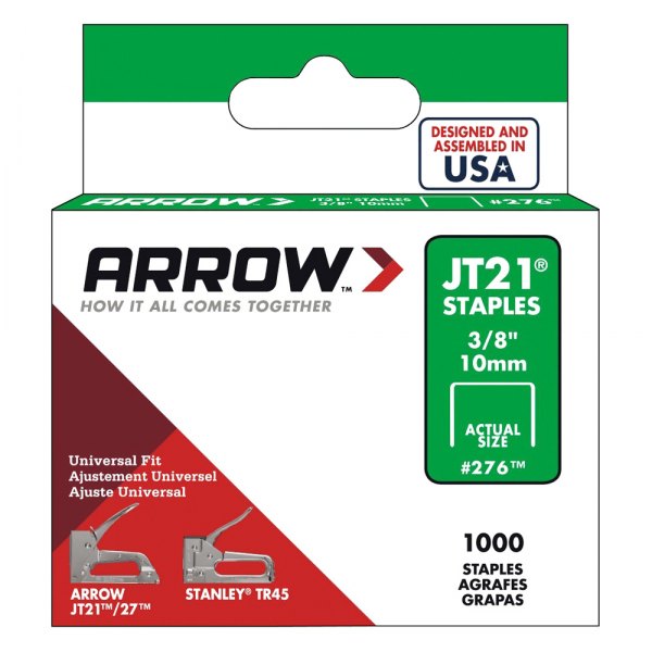 Arrow Fastener® - JT21™ 3/8" Steel Staples (1000 Pieces)