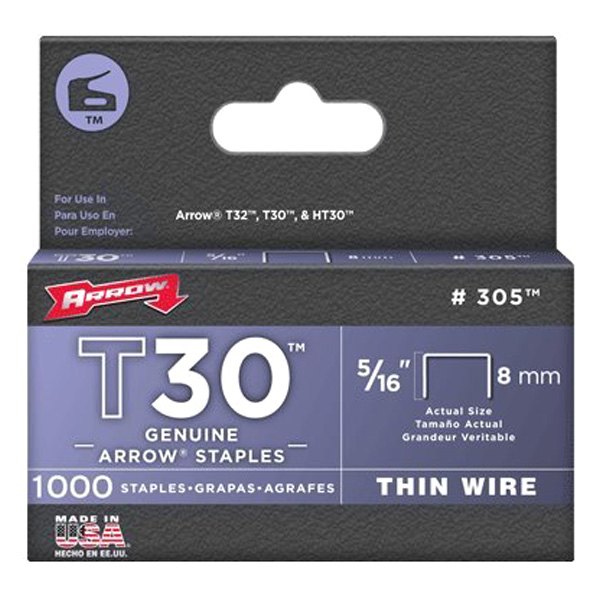 Arrow Fastener® - T30™ 5/16" Steel Staples (1000 Pieces)