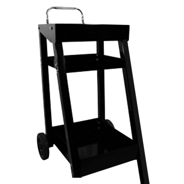 Associated Equipment® - Black Steel Heavy-Duty Roll Around 3-Shelf Cart