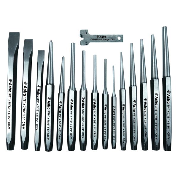 Astro Pneumatic Tool® - 16-piece Punch and Chisel Mixed Set