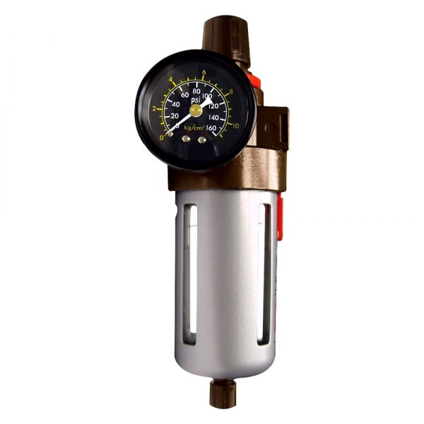 Astro Pneumatic Tool® - 1/4" (F) NPT x 3/8" (F) NPT Inline Air Filter/Regulator with Gauge