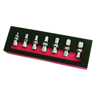 Astro Pneumatic Tool® - 1/4" Drive 6-Point SAE U-Joint Socket Set 7 Pieces