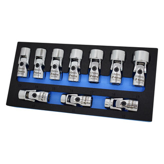 Astro Pneumatic Tool® - 3/8" Drive 6-Point Metric U-Joint Socket Set 10 Pieces