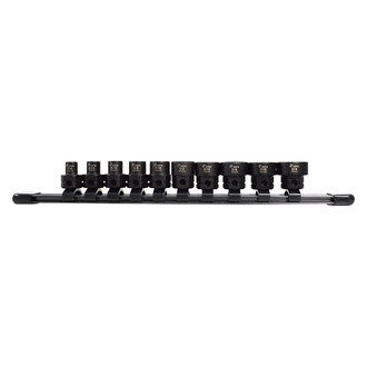 Astro Pneumatic Tool® - 3/8" Drive SAE 6-Point Standard Nano Impact Socket Set (10 Pieces)