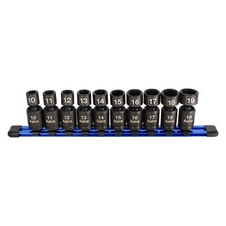 Astro Pneumatic Tool® - 3/8" Drive Metric 6-Point Standard Nano Pinless Impact U-Joint Set (10 Pieces)