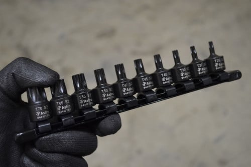 10-Piece 3/8" Drive Nano Impact Star Bit Socket Set – T25 To T70, LJX, Matte Finish